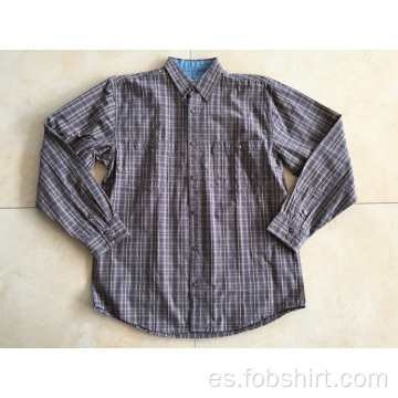 Camisa hombre manga larga cuadros